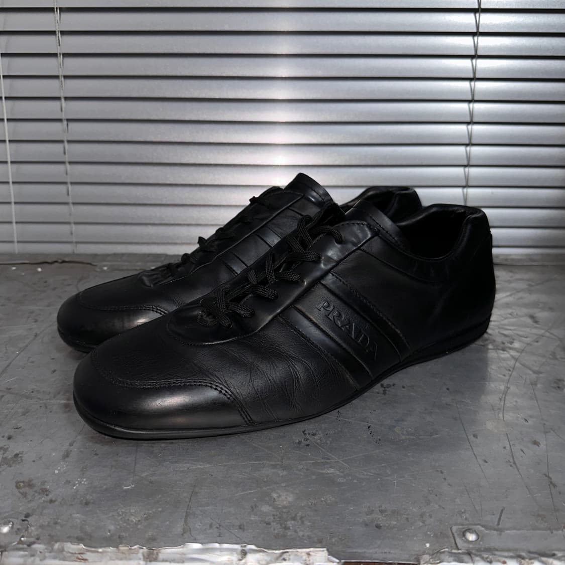 00s 레어 빈티지 프라다 스포츠 가죽 스니커즈 상품이미지2