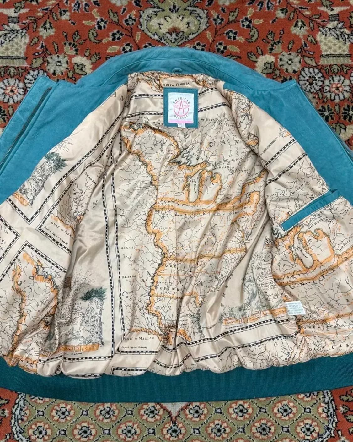 American Weekend 민트 스웨이드 블루종 A2자켓 L 상품이미지5