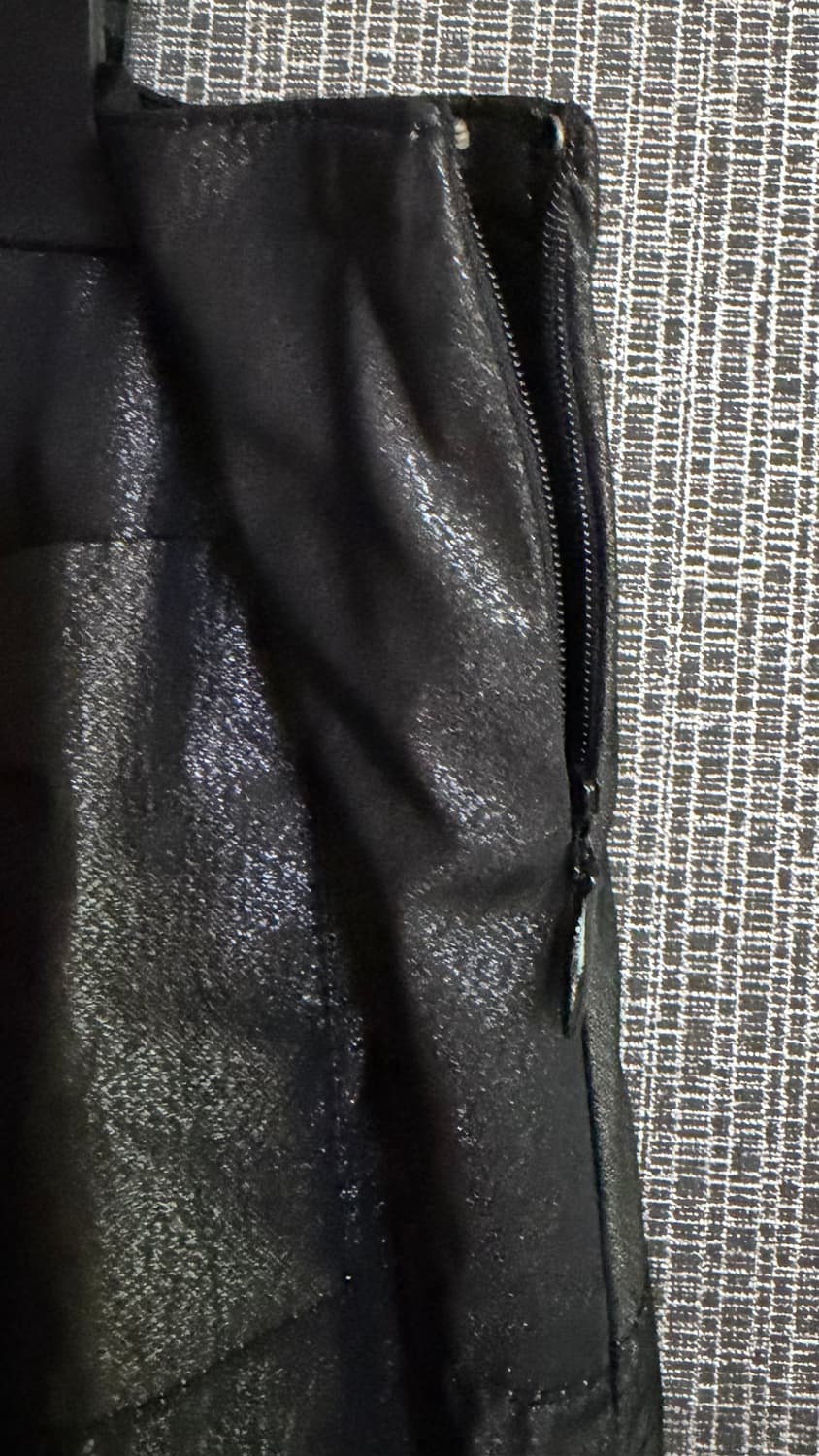 지주 ZIZOU 다크 그레이 메탈릭 프릴 셔링 캉캉 롱 스커트 치마 77 상품이미지3