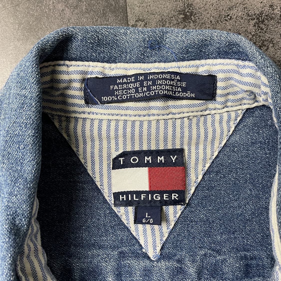 TOMMY HILFIGER 토미힐피거 빈티지 데님 코튼셔츠 A00364 상품이미지10