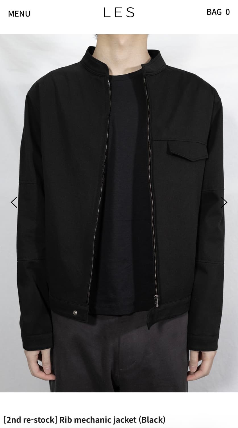LES Rib mechanic jacket black 1사이즈 팝니다 상품이미지1