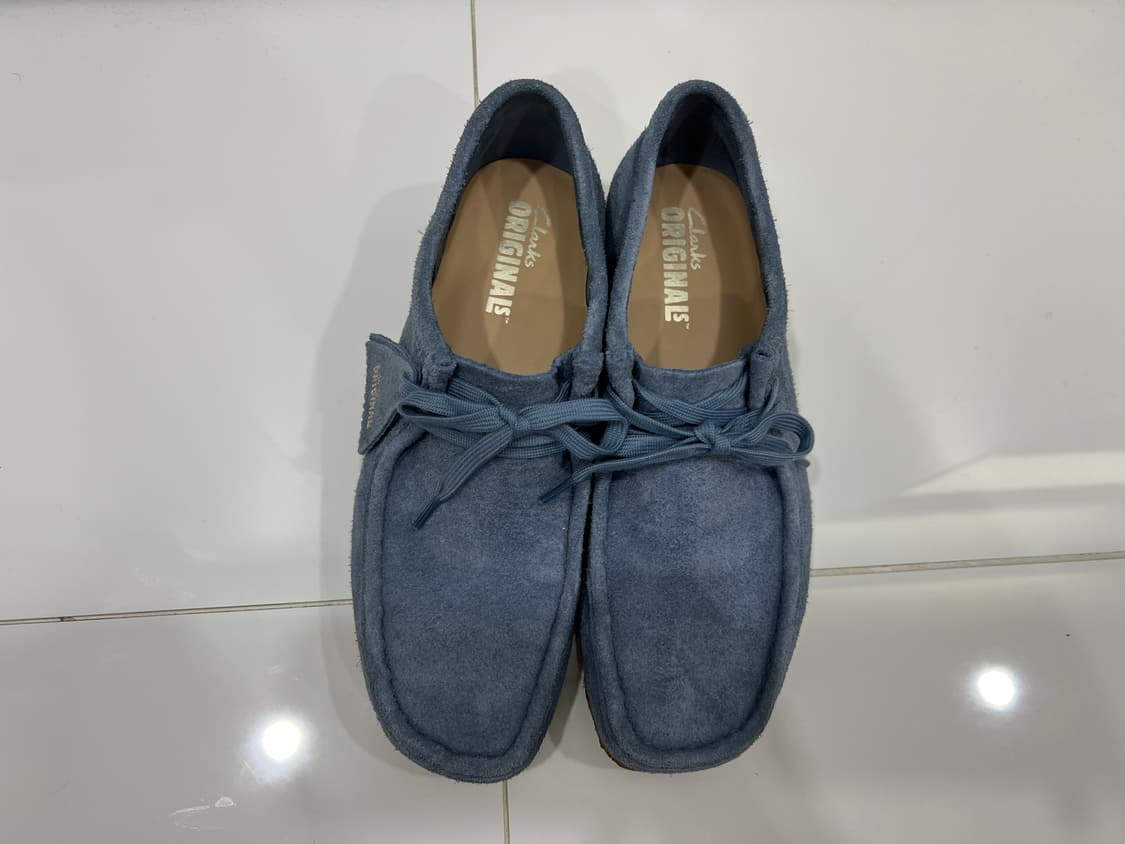 클락스 왈라비 블루 스웨이드 265mm(미국판) 1회 착용 상품이미지1