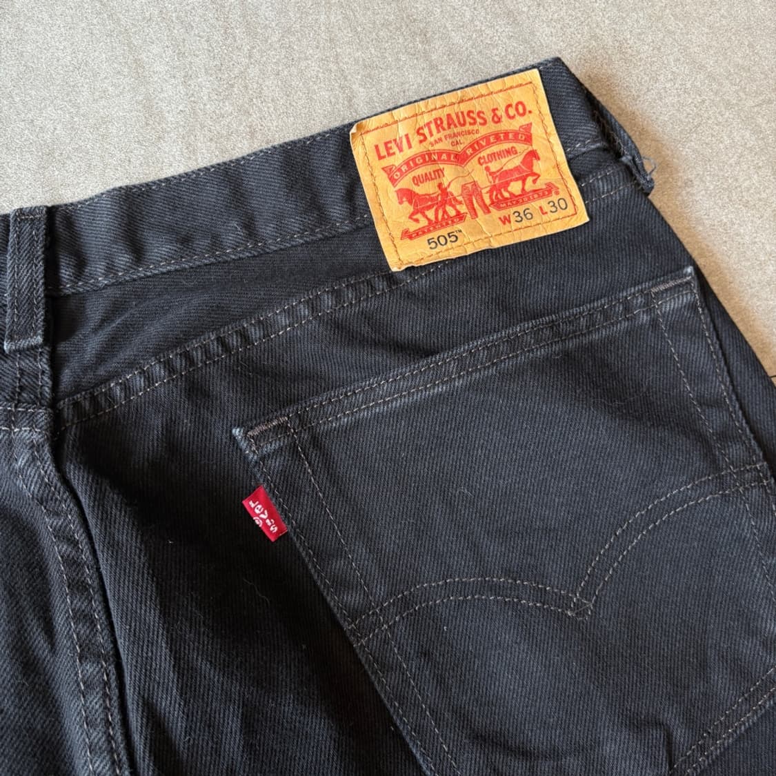 리바이스 정품 505 데님 블랙 팬츠 바지 상품이미지10