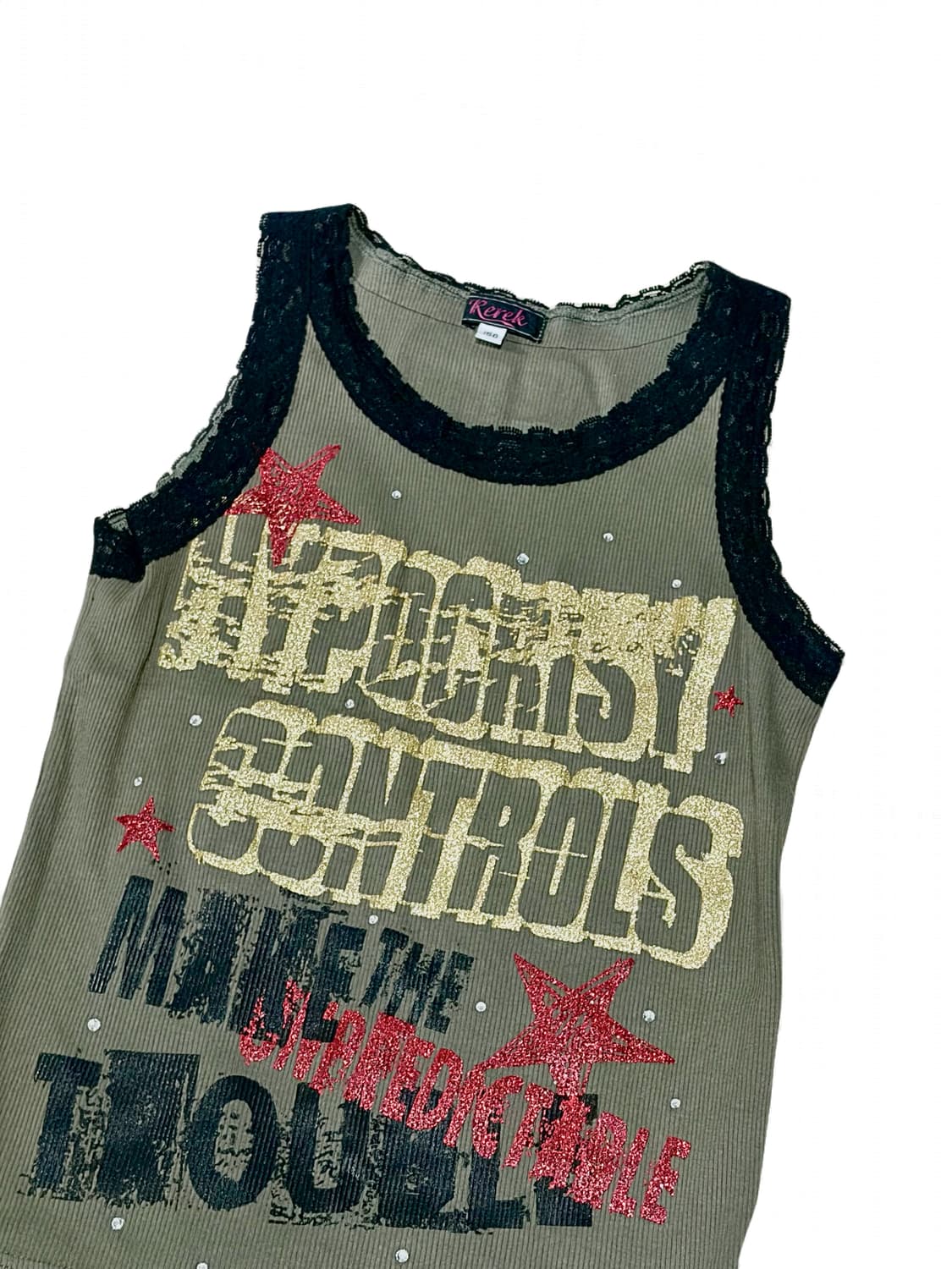 펑크st 카키 레이스 슬리브리스 상품이미지2