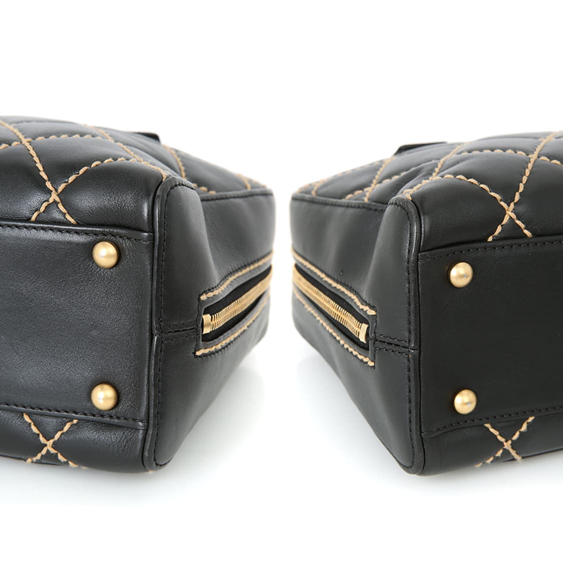 샤넬 와일드 스티치 블랙 볼링백 CC로고 빈티지토트 A20666 상품이미지10