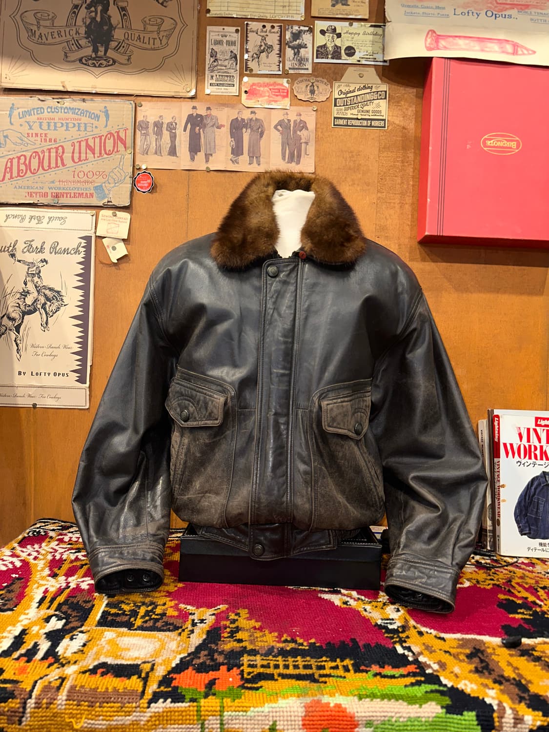 ( L-XL ) 가죽자켓 봄버자켓 레더자켓 빈티지가죽 양가죽 a2가죽 상품이미지3