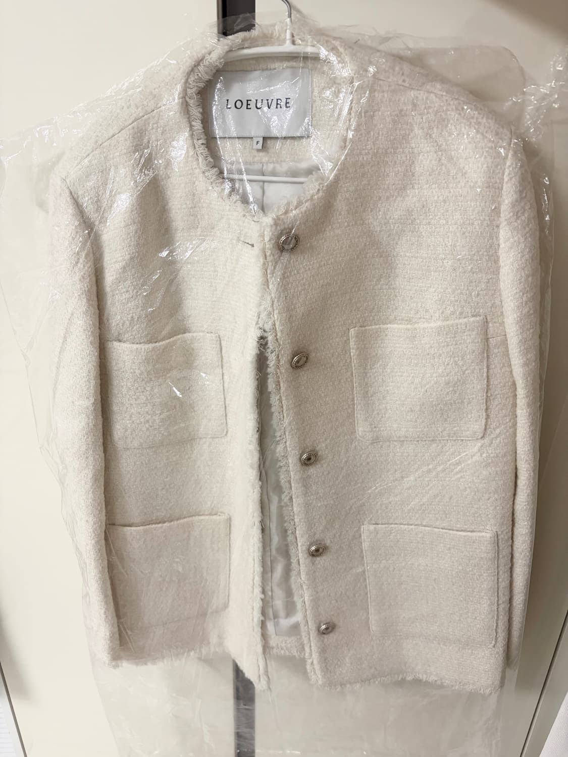 루에브르 Oversized tweed jacket 트위드자켓 크림 상품이미지5