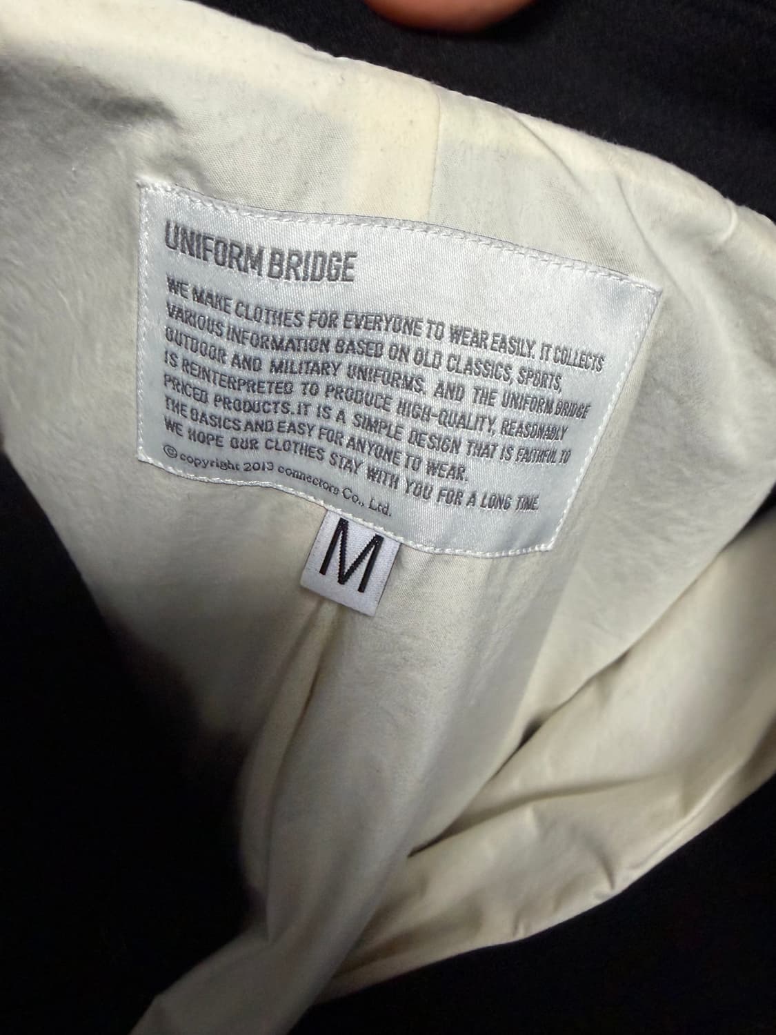 유니폼브릿지 울 발마칸 코트 블랙 M 상품이미지4