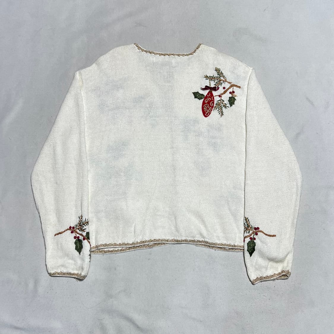 XL VTG 크리스마스 자수 가디건 상품이미지3
