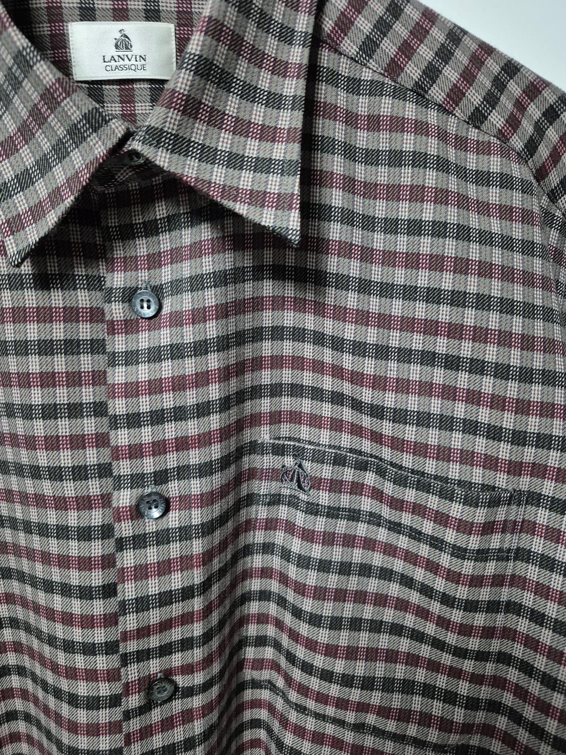 랑방 올드스쿨 체크무늬 셔츠 남성 105사이즈 상품이미지3