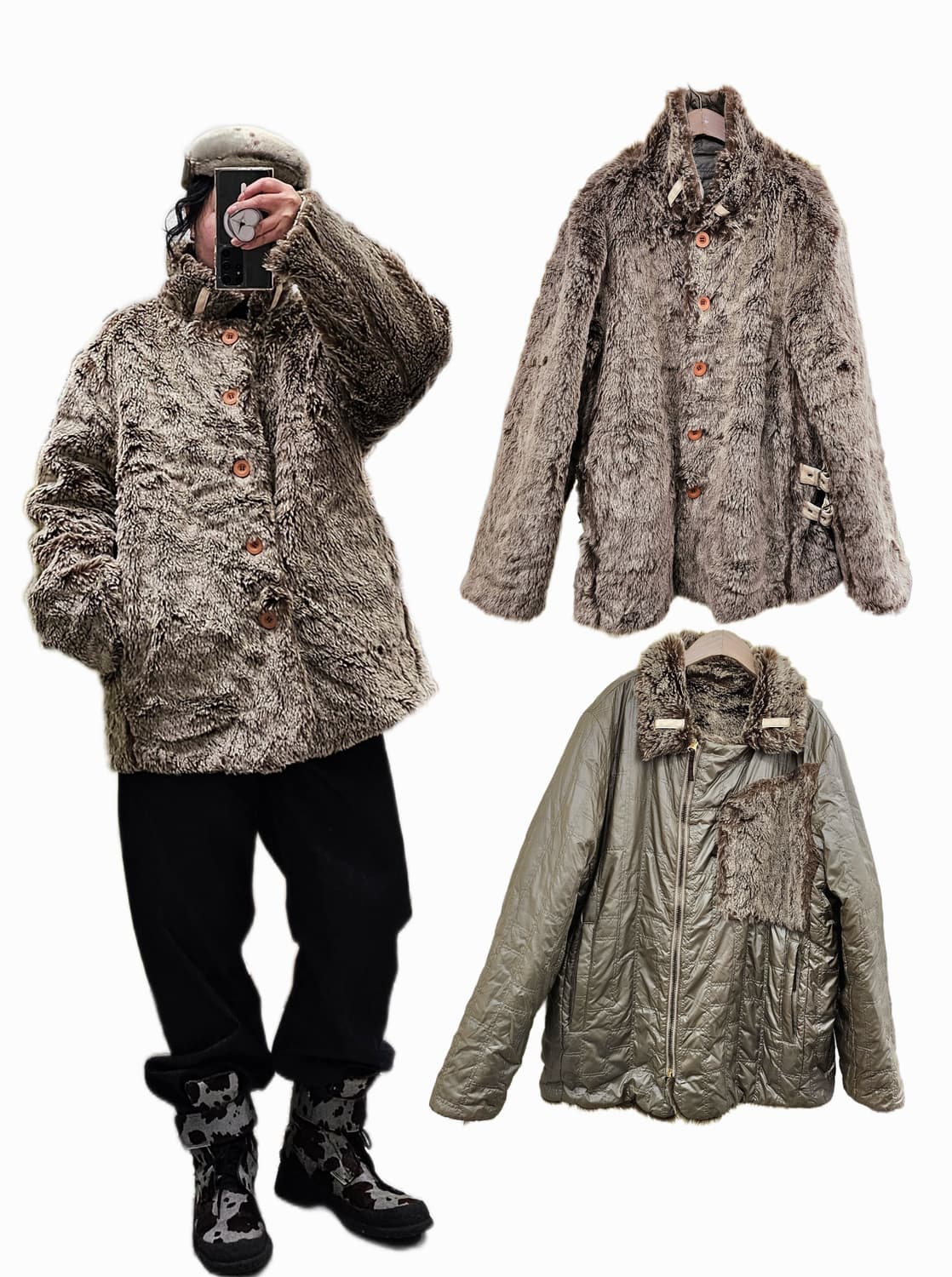 00's 에코퍼 리버시블 아우터 상품이미지1