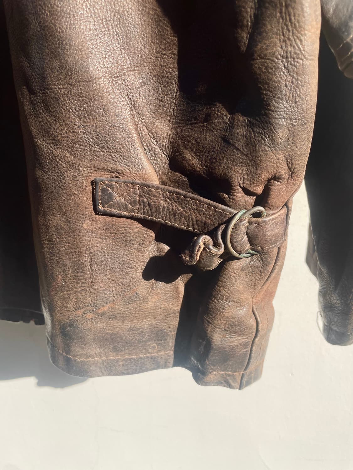 Vintage Brown Real Leather Work Jacket 상품이미지8