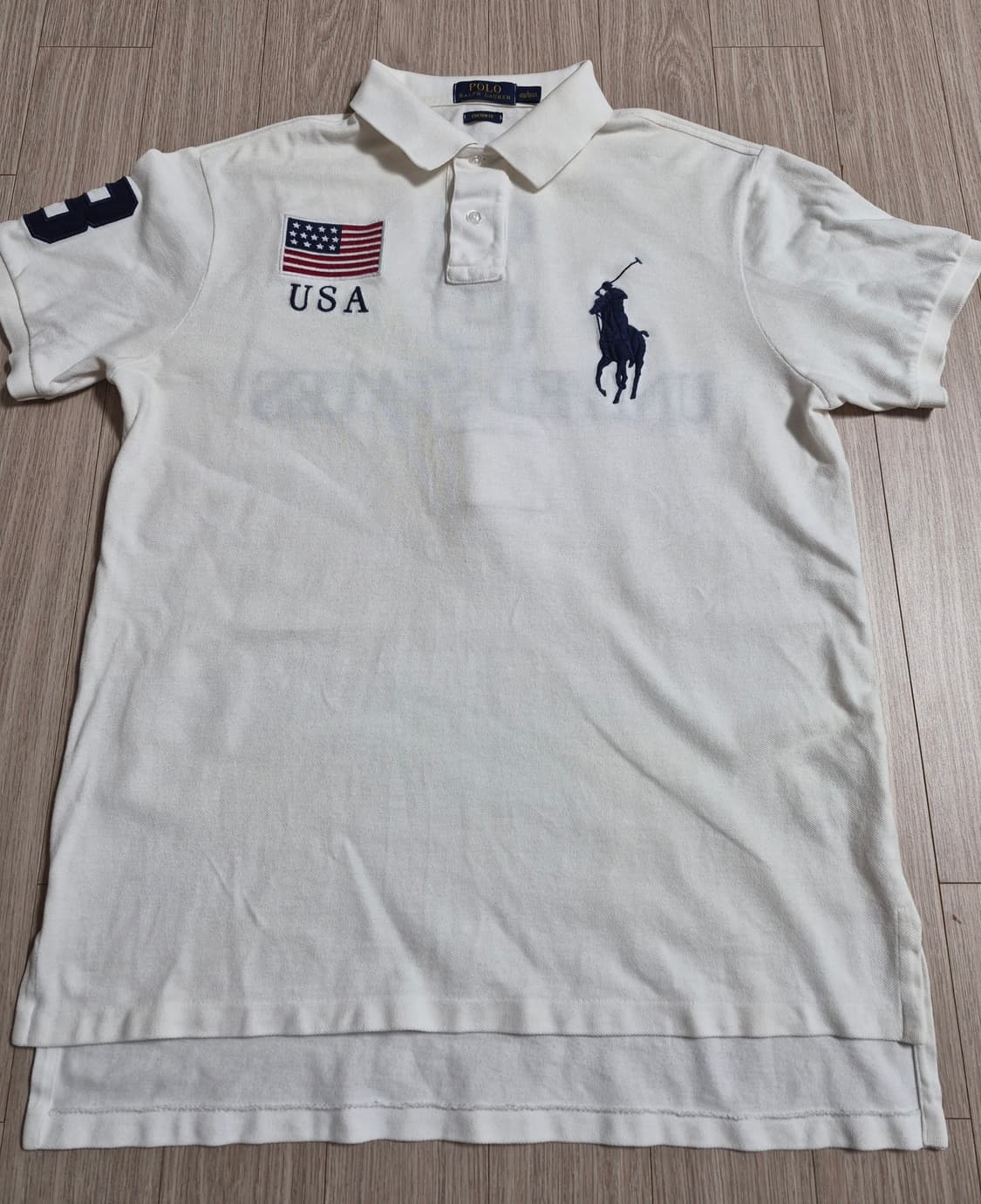 폴로랄프로렌 빅포니 성조기 USA 반팔티 커스텀핏 L 상품이미지1