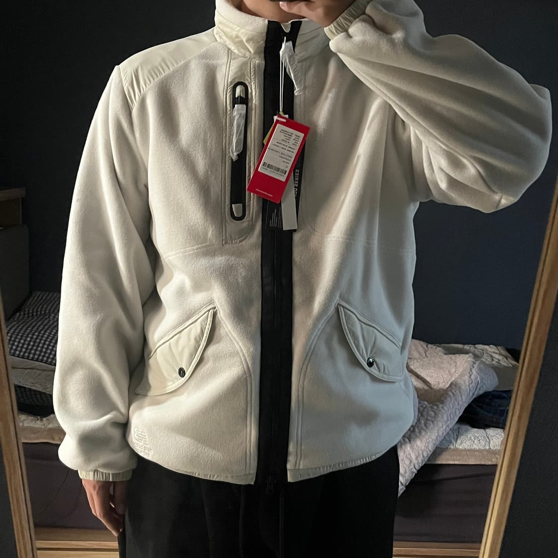 새상품(XL)이스트로그x뉴발란스 후리스 자켓 크림 상품이미지3