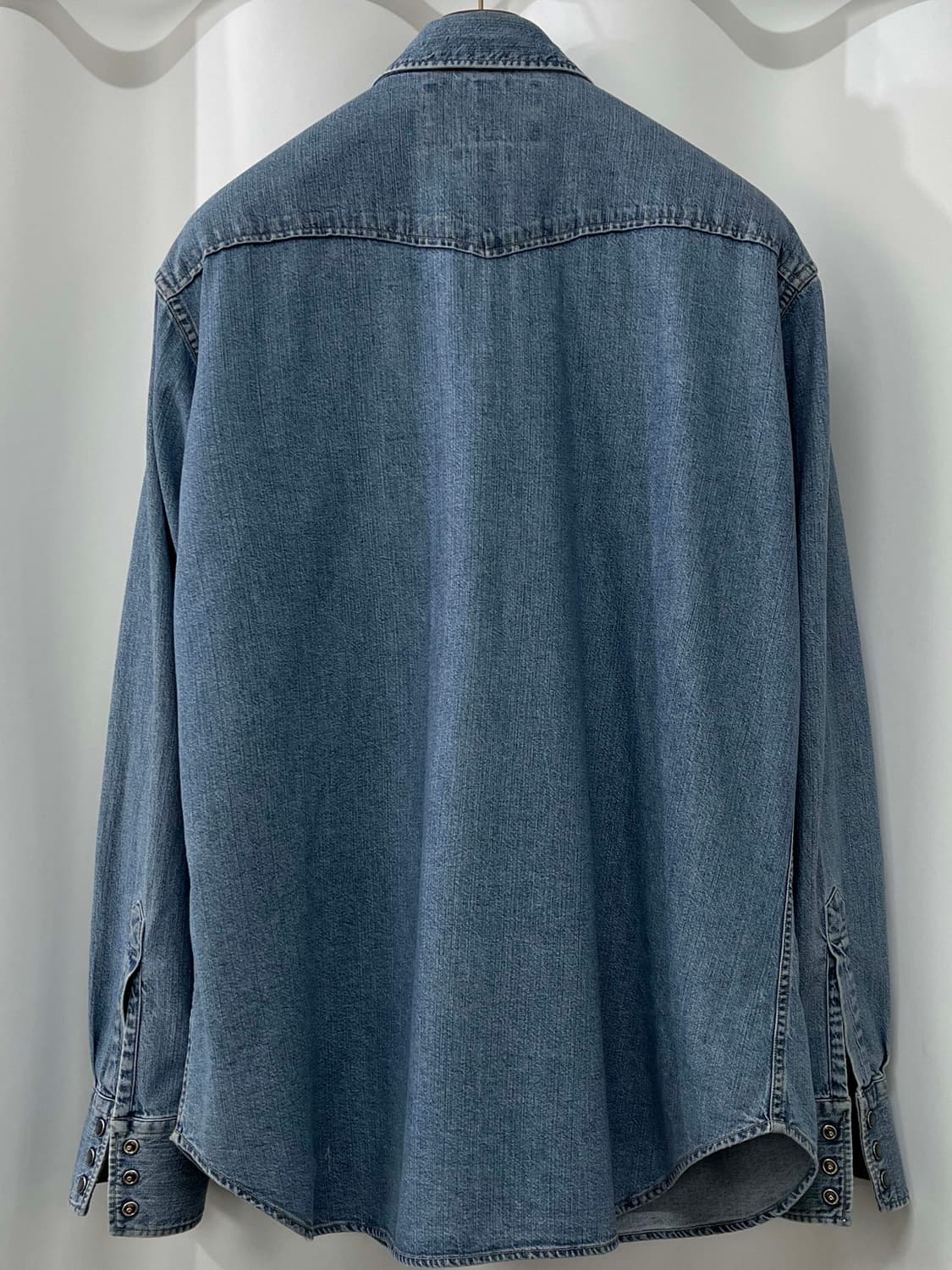 90's 폴로 랄프로렌 사우스 웨스턴 콘초 워시드 데님 웨스턴 셔츠 상품이미지2