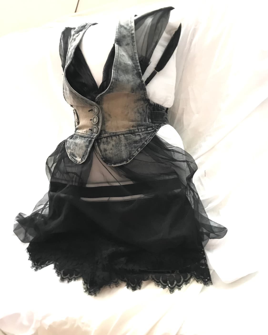 🦇Vest+onepiece+lace short set  상품이미지3