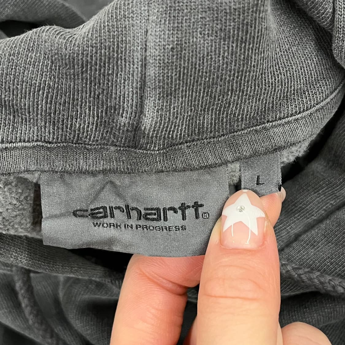[정품/L] 칼하트 워싱 후드티 차콜 그레이 b19 상품이미지5