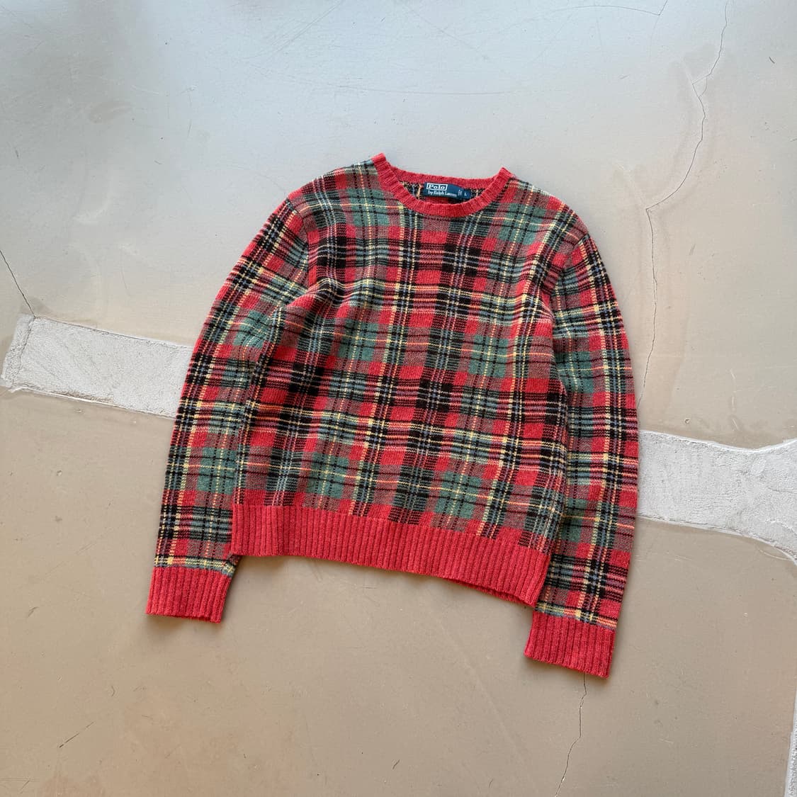 폴로 랄프로렌 체크 니트 스웨터 상품이미지2