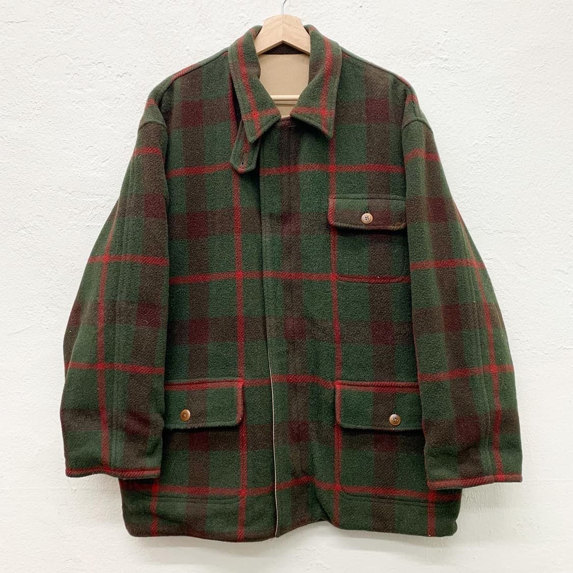 폴로 랄프로렌 컨트리 그린 타탄체크 울 자켓 상품이미지2