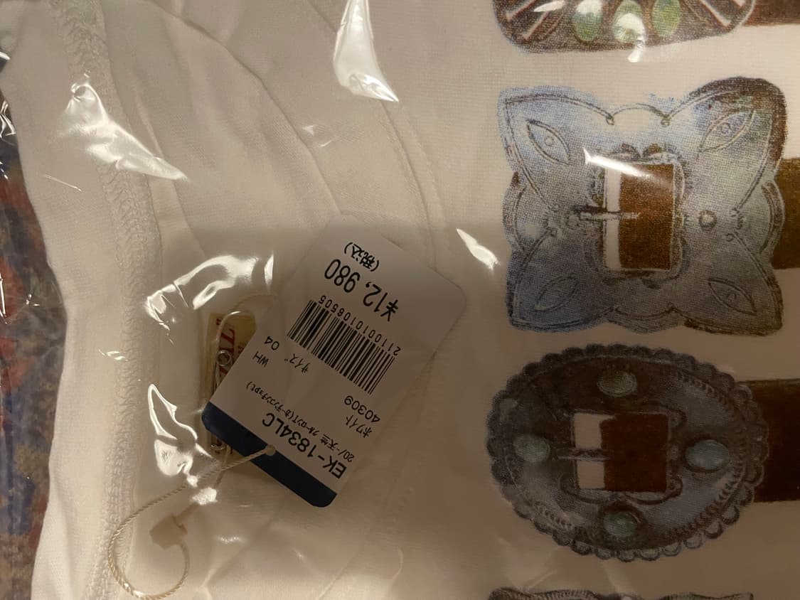 [3][4]캐피탈 20 커튼 콘초 프린트 저지 크루 롱 티셔츠 화이트 상품이미지4