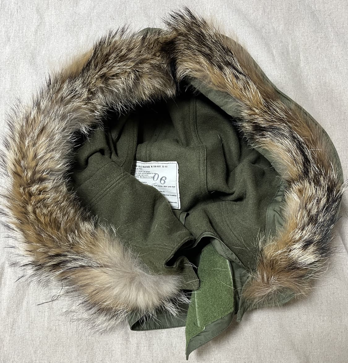m-65 피쉬테일, 필드 자켓 오리지널 코요테퍼 후드 상품이미지2