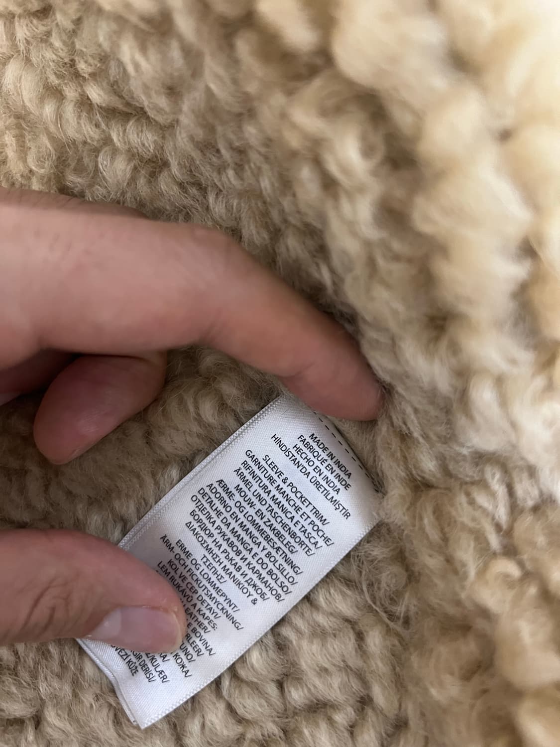 폴로 레더 트림 시어링 자켓(무스탕) 상품이미지5