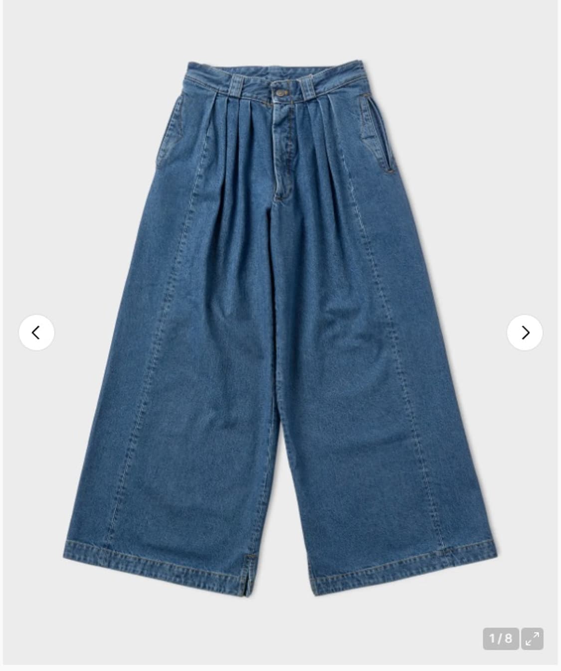 메종 마르지엘라-와이드 레그 데님 트라우저 팬츠 블루 상품이미지4