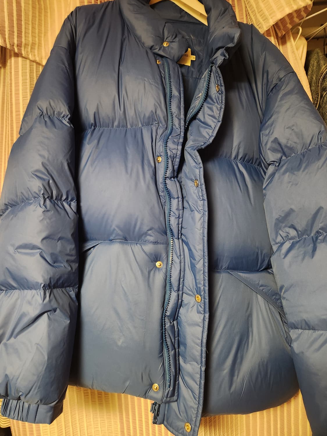 토마스모어  미쉐린 숏 다운 패딩 블루 상품이미지2