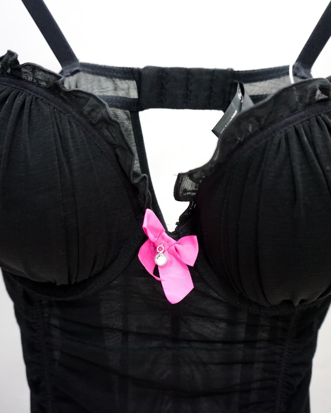 Paris 블랙 가터 슬립 상품이미지5