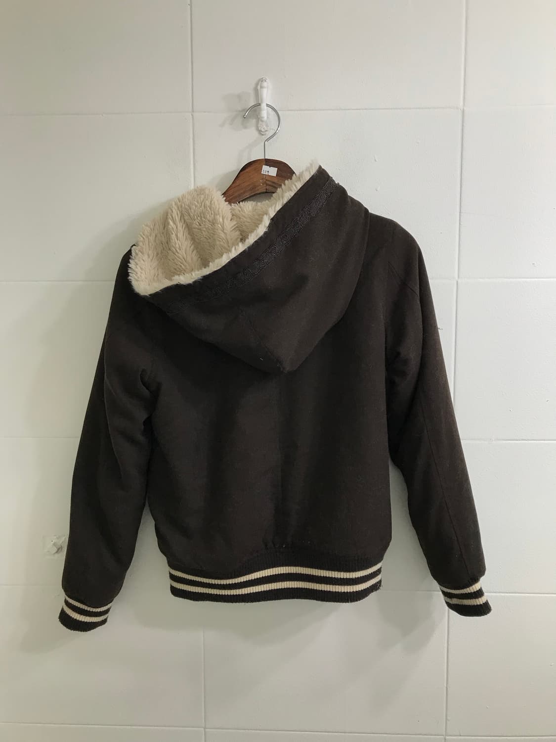 엑시즈팜 브라운 레이스 아일렛 퍼점퍼 핑크초코 코디세트 상품이미지6