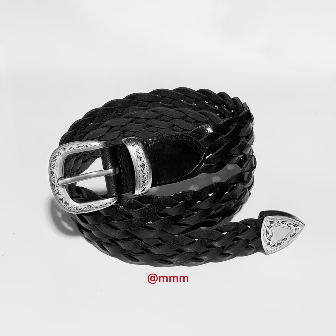 [Unisex] 위빙메쉬 레더 웨스턴 벨트 상품이미지9