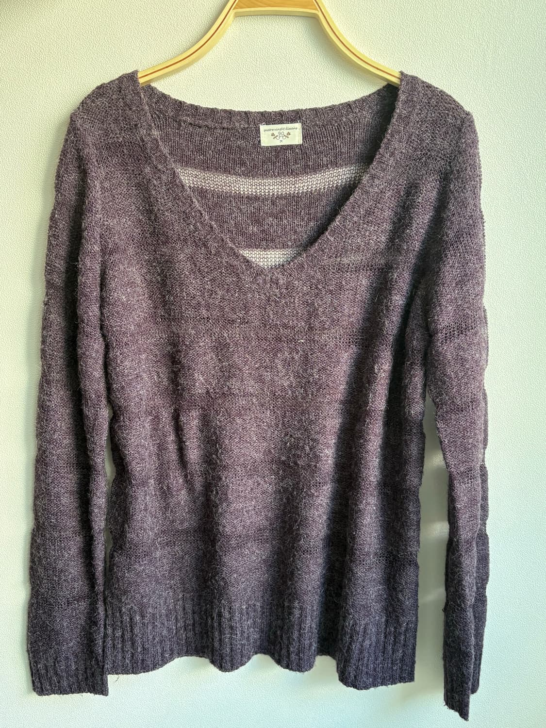 시스루 헤어리 니트 상품이미지4