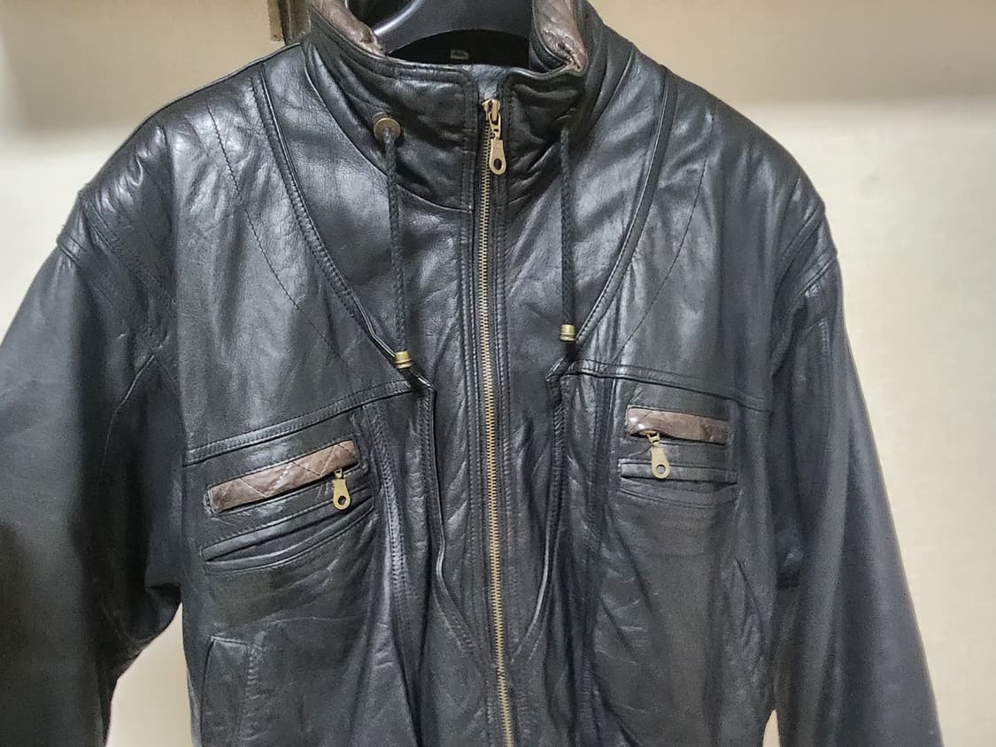 파올로 네그라토 레더 봄버재킷 상품이미지8