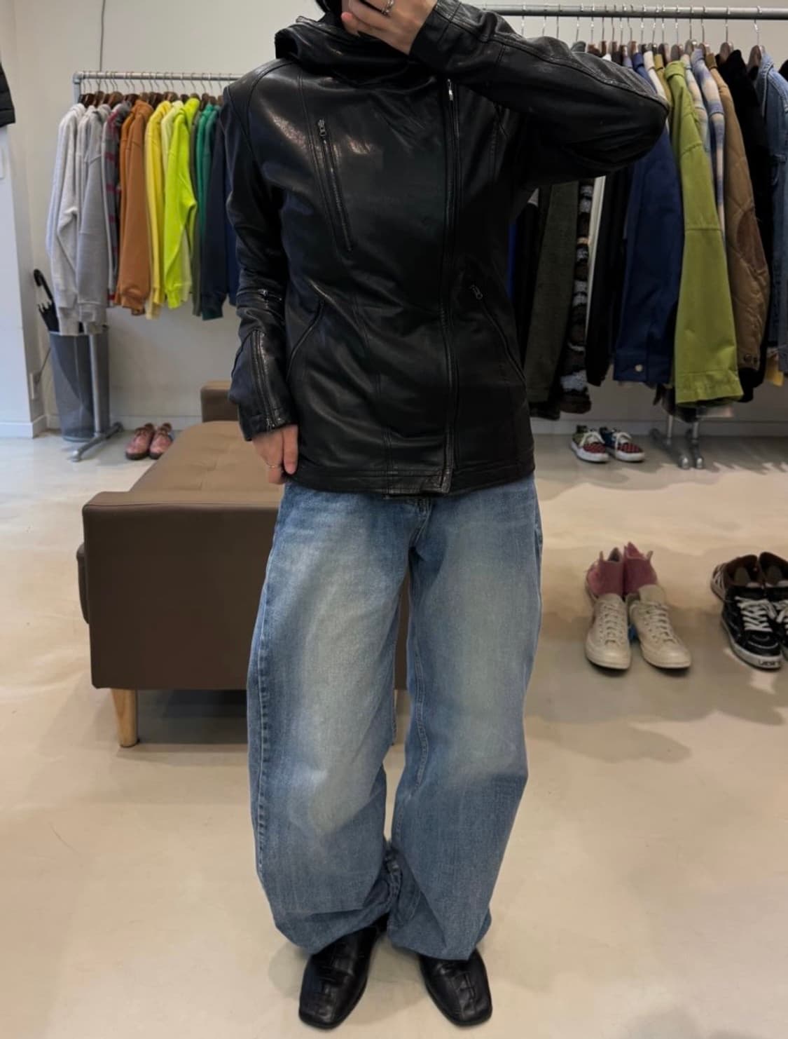 로보 ROBO 램스킨 양가죽 후드 자켓 상품이미지8