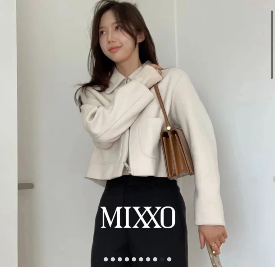 미쏘 스탠카라 자켓 아이보리 컬러 상품이미지1