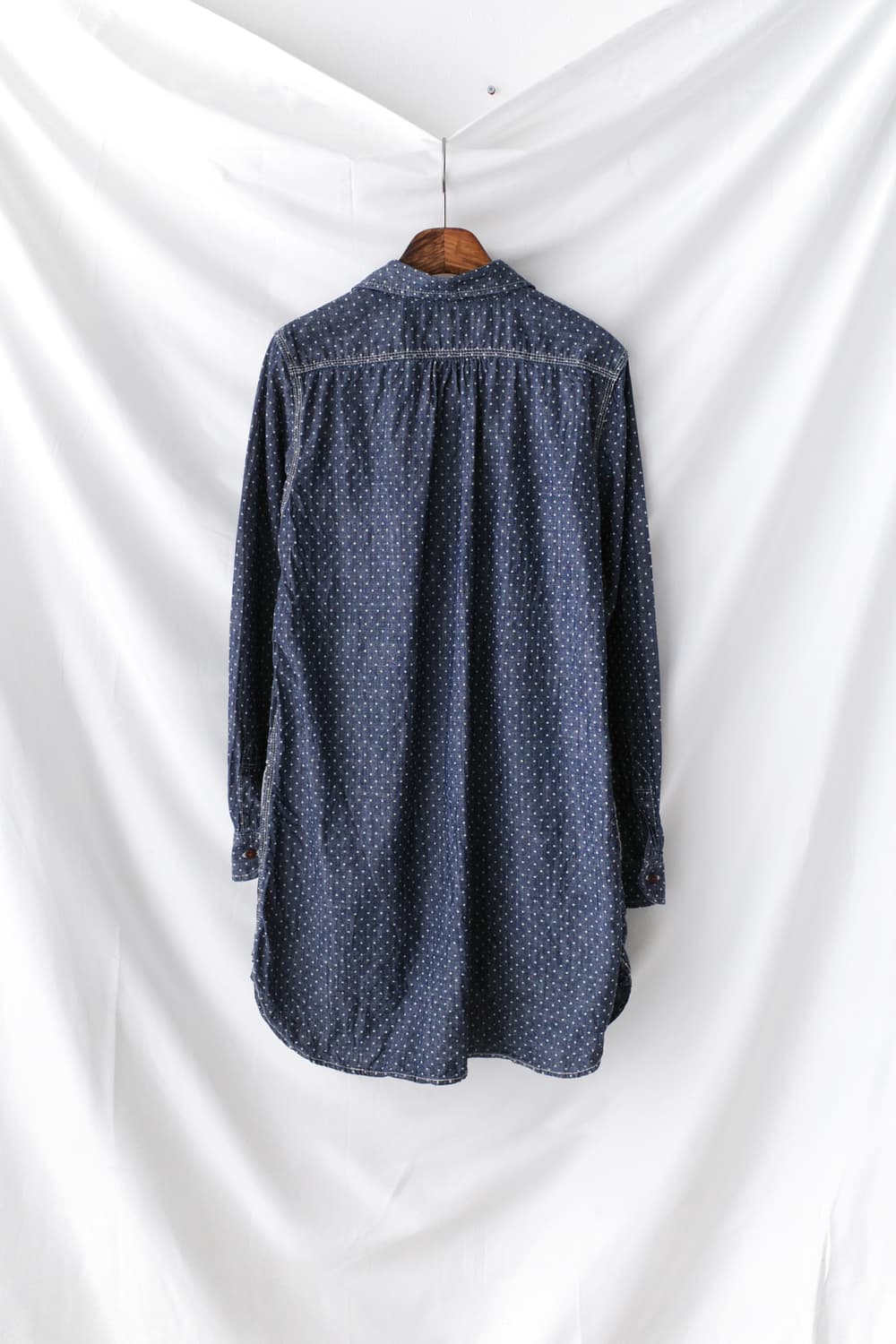 dot long denim shirt 상품이미지2