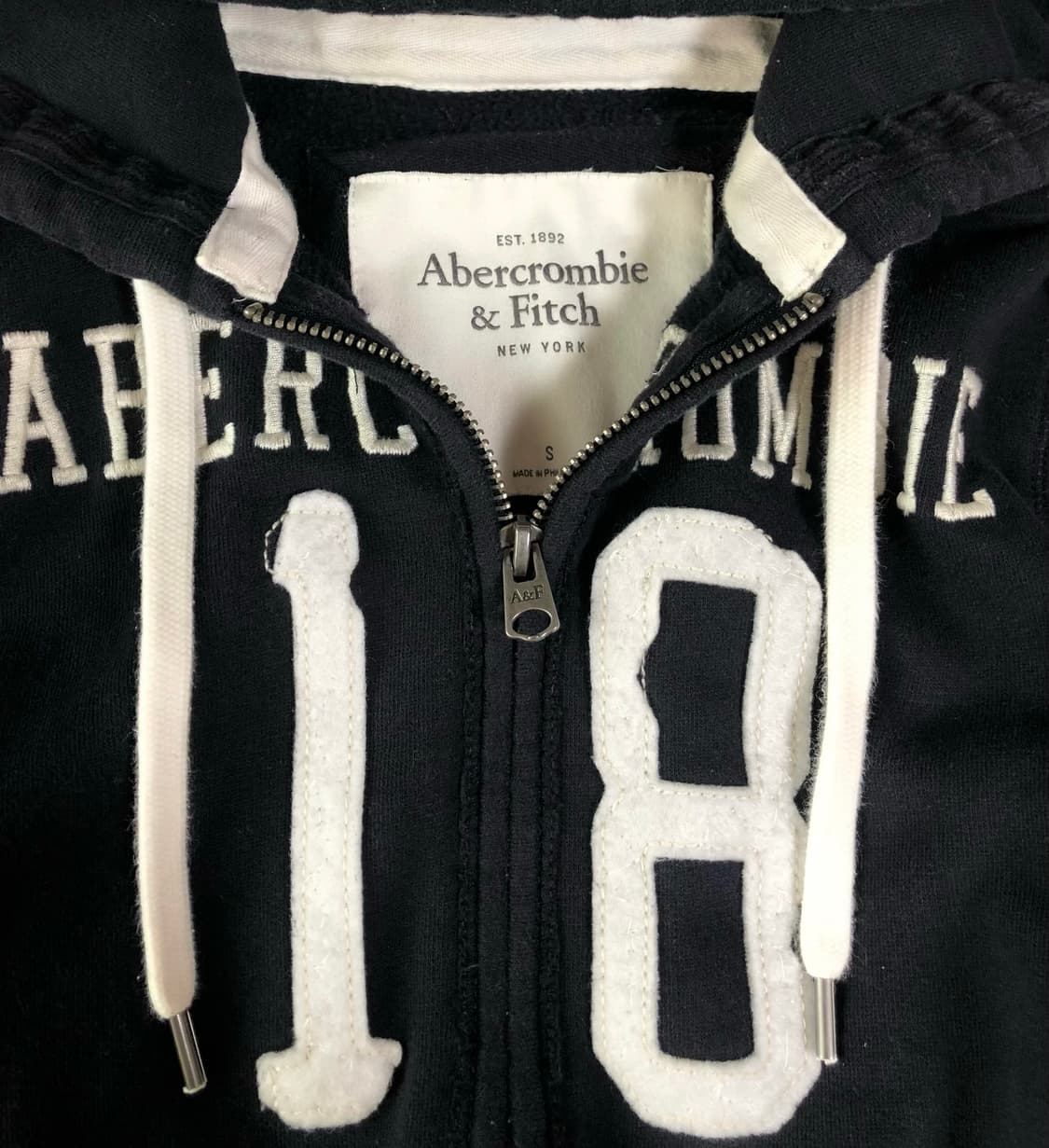 S급 대대장 아베크롬비 딱붙핏 후드집업 다크네이비 상품이미지3