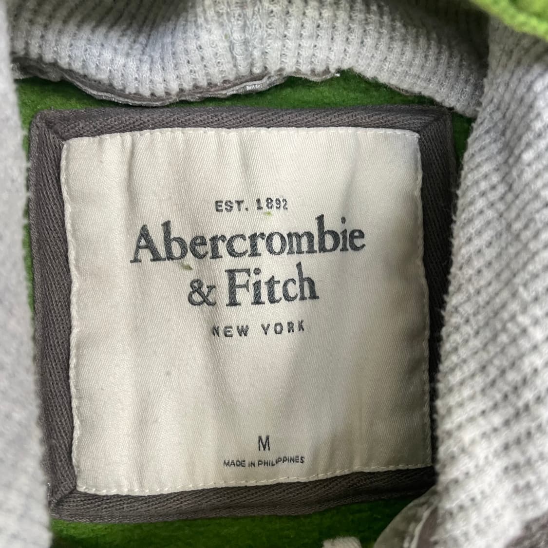 아베크롬비 아치 로고 후드집업 그린 상품이미지3