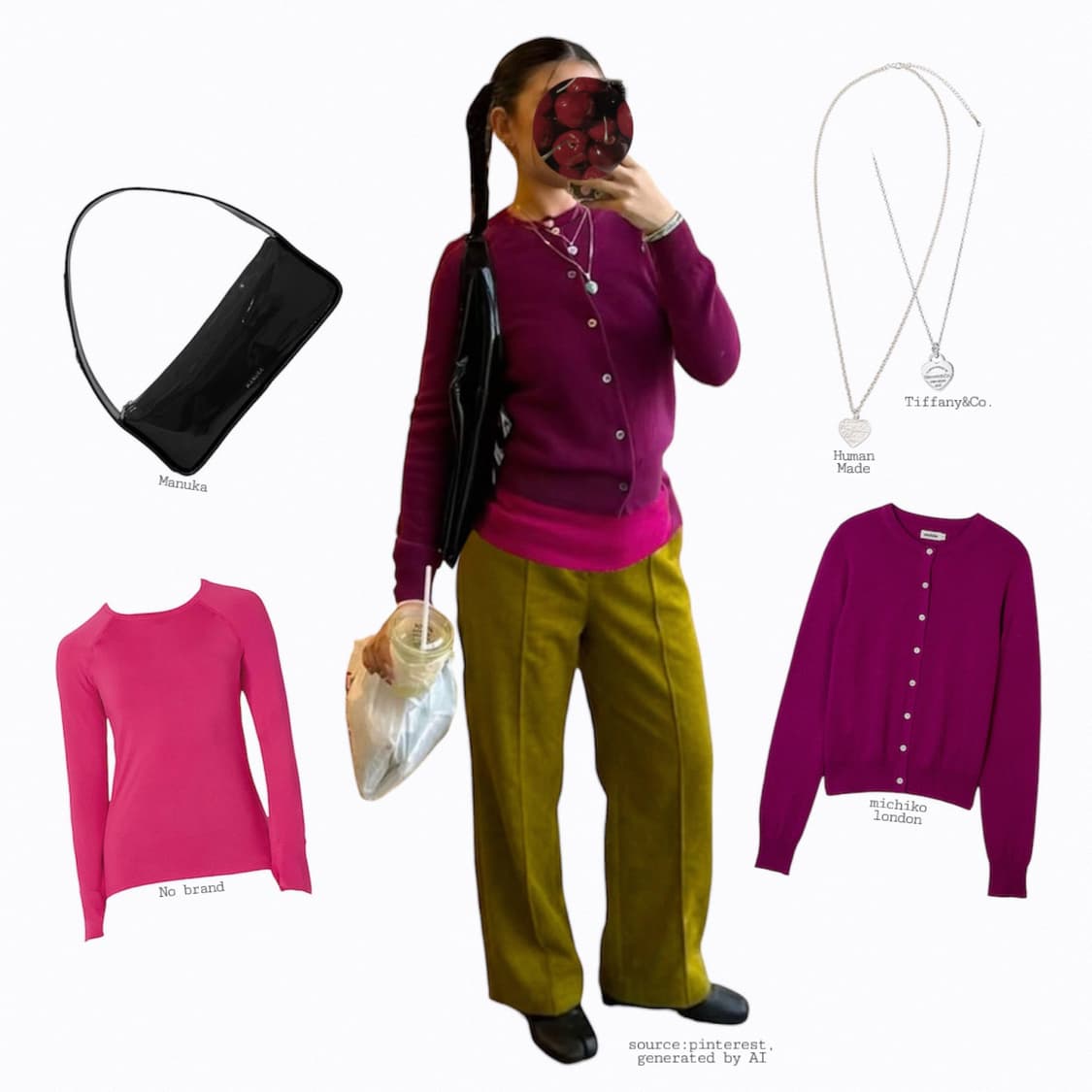 머스타드 올리브 핀턱 밴딩 플레어 팬츠 상품이미지2