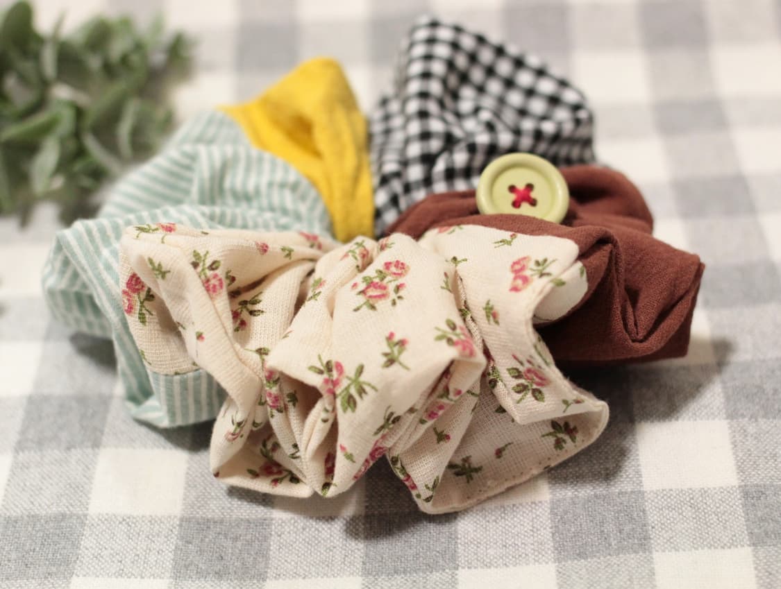 핸드메이드 모리걸 패치워크 스크런치 * 패치슈슈 상품이미지9