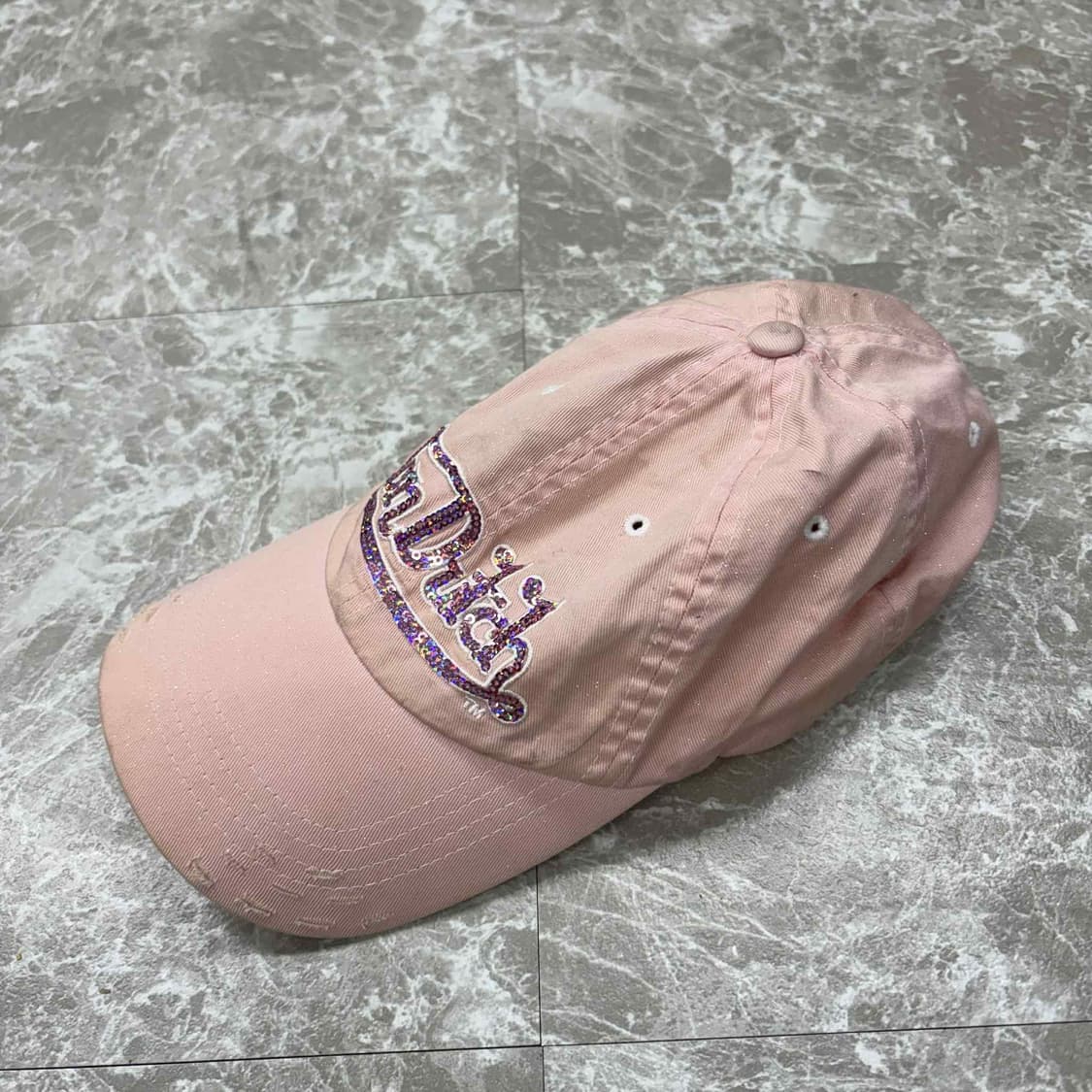 Vondutch 본더치 y2k 베이비핑크 걸즈 볼캡(OS) 상품이미지4