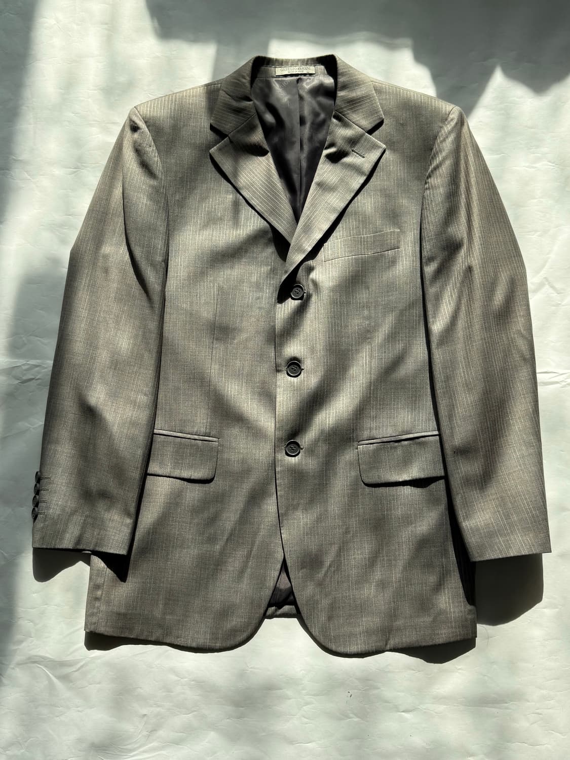조르지오 아르마니 아카이브 스트라이프 3버튼 울 자켓 48 상품이미지3