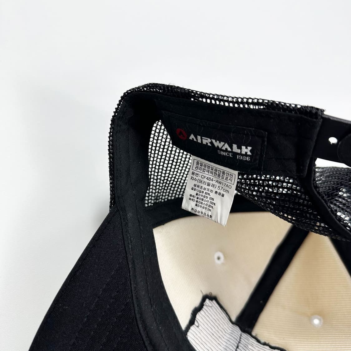 VTG 빈티지 스컬 블랙 메쉬 볼캡 모자 상품이미지4