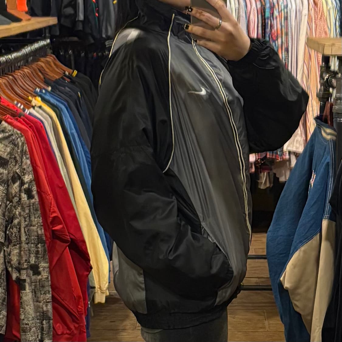 [HI] 나이키 바람막이 블랙&그레이 배색 상품이미지4