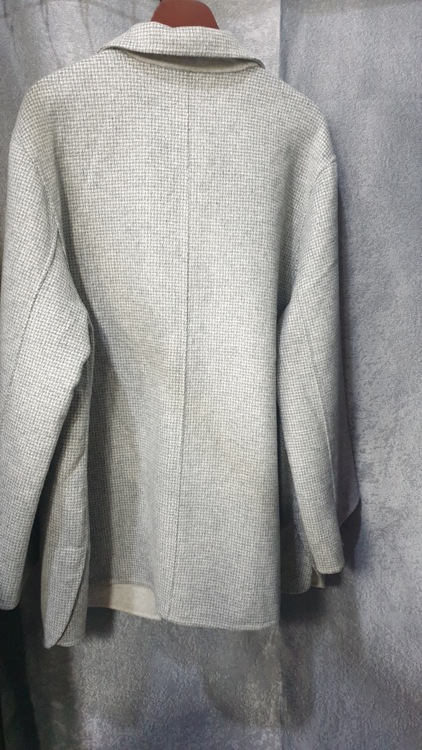 핸드메이드 울  100% 회색 코트 M사이즈 상품이미지4