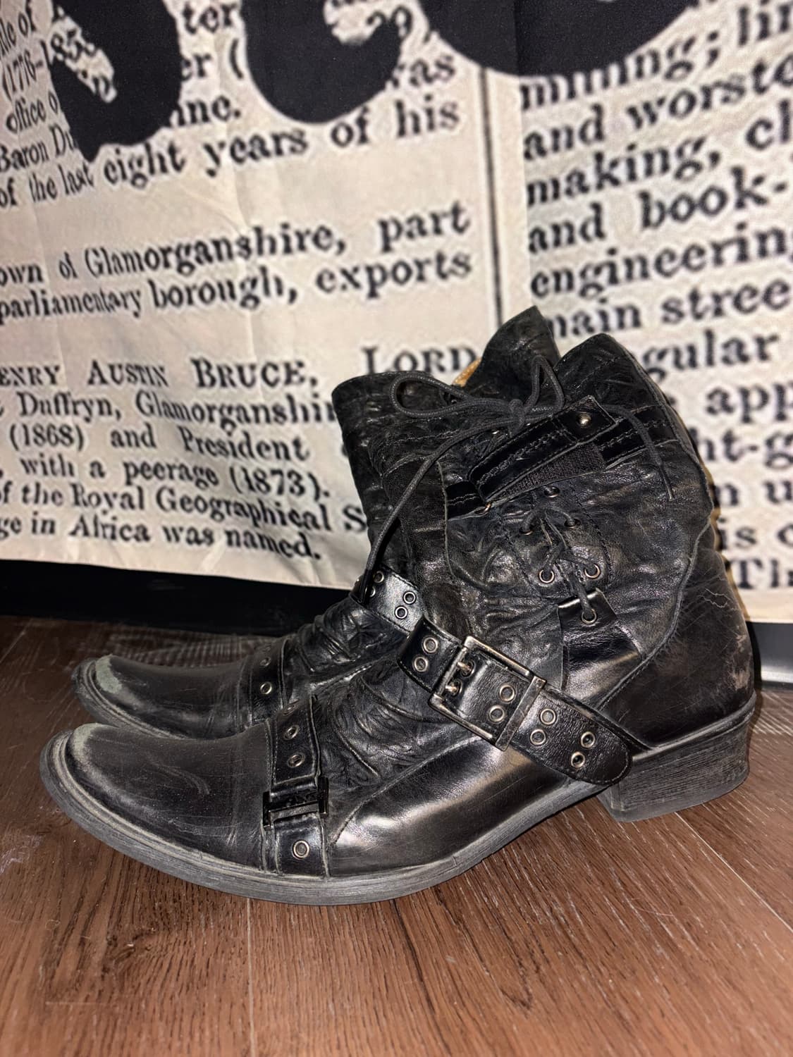 Red cover black western boots 상품이미지6