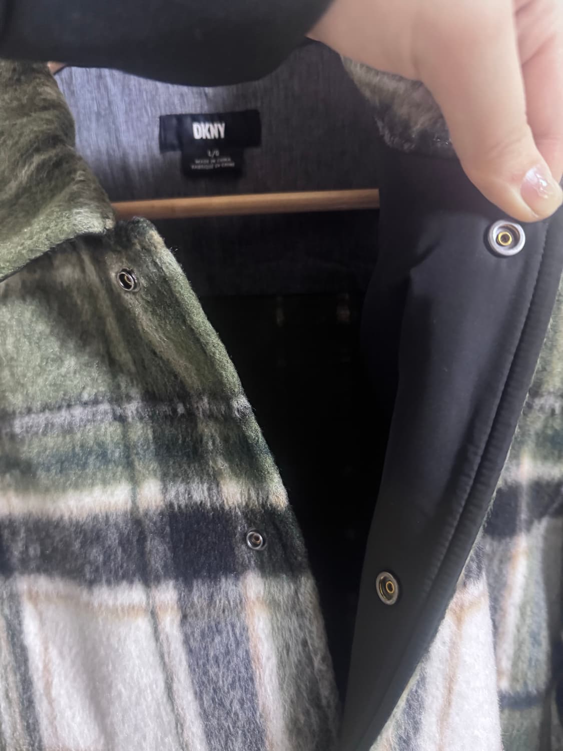 DKNY 체크 반코트 사이즈 L 상품이미지4