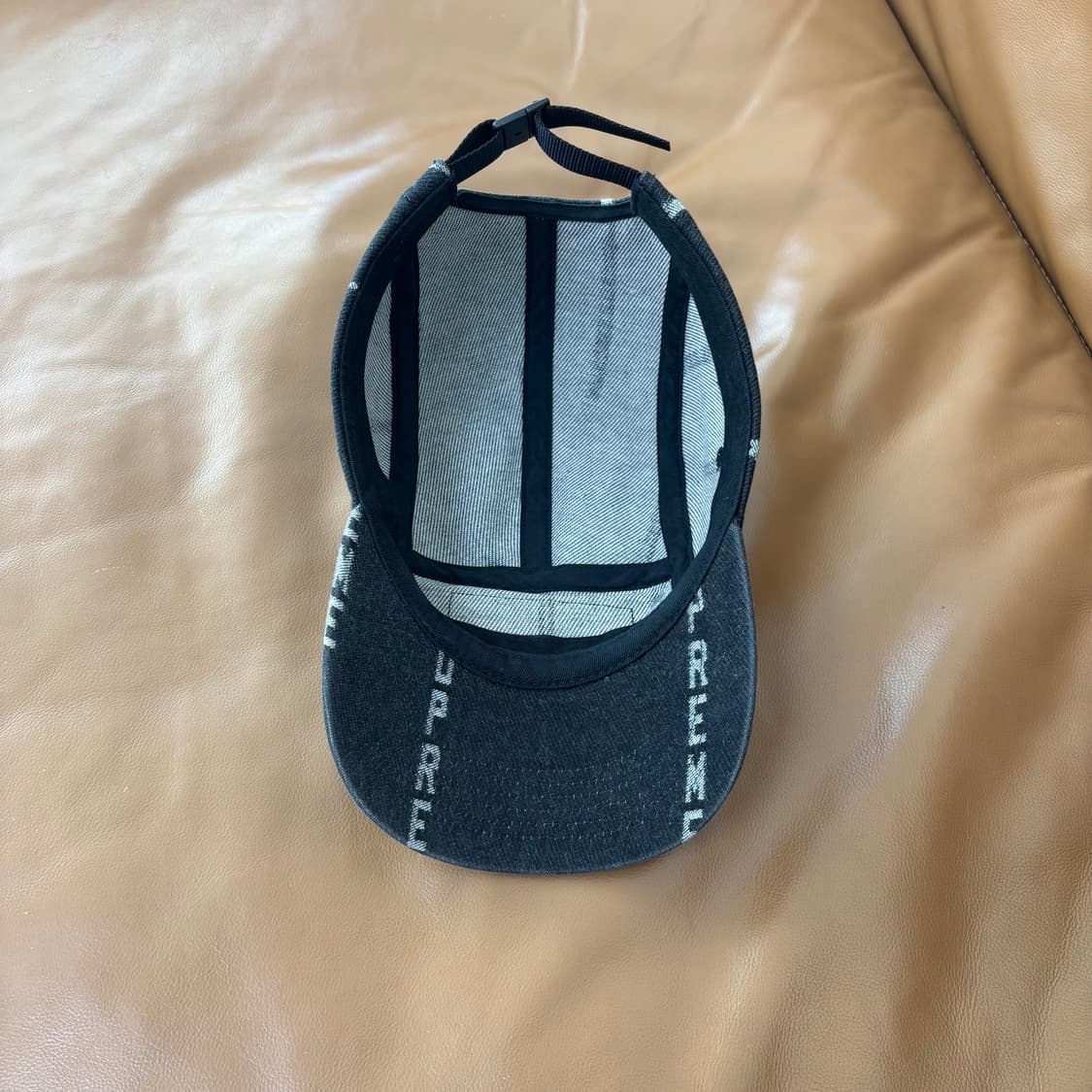 슈프림 캠프캡 모자 박스로고 데님 블랙 상품이미지6