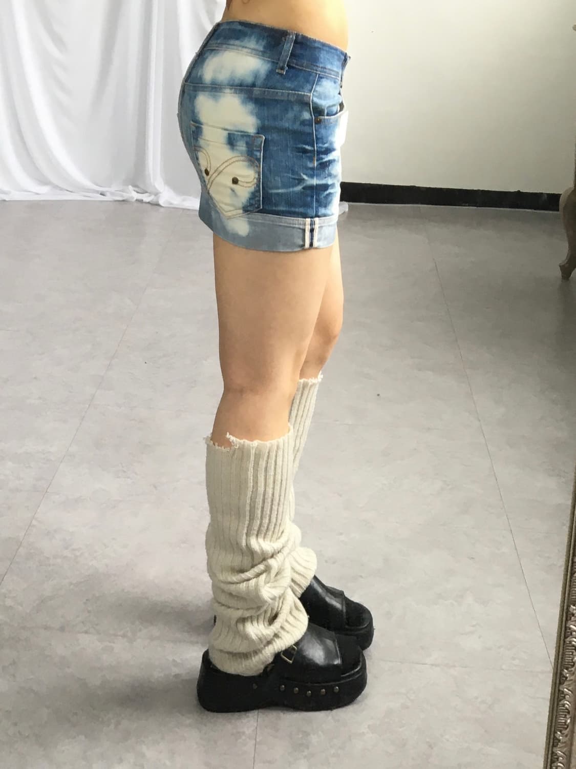 Washing denim skirt 상품이미지5