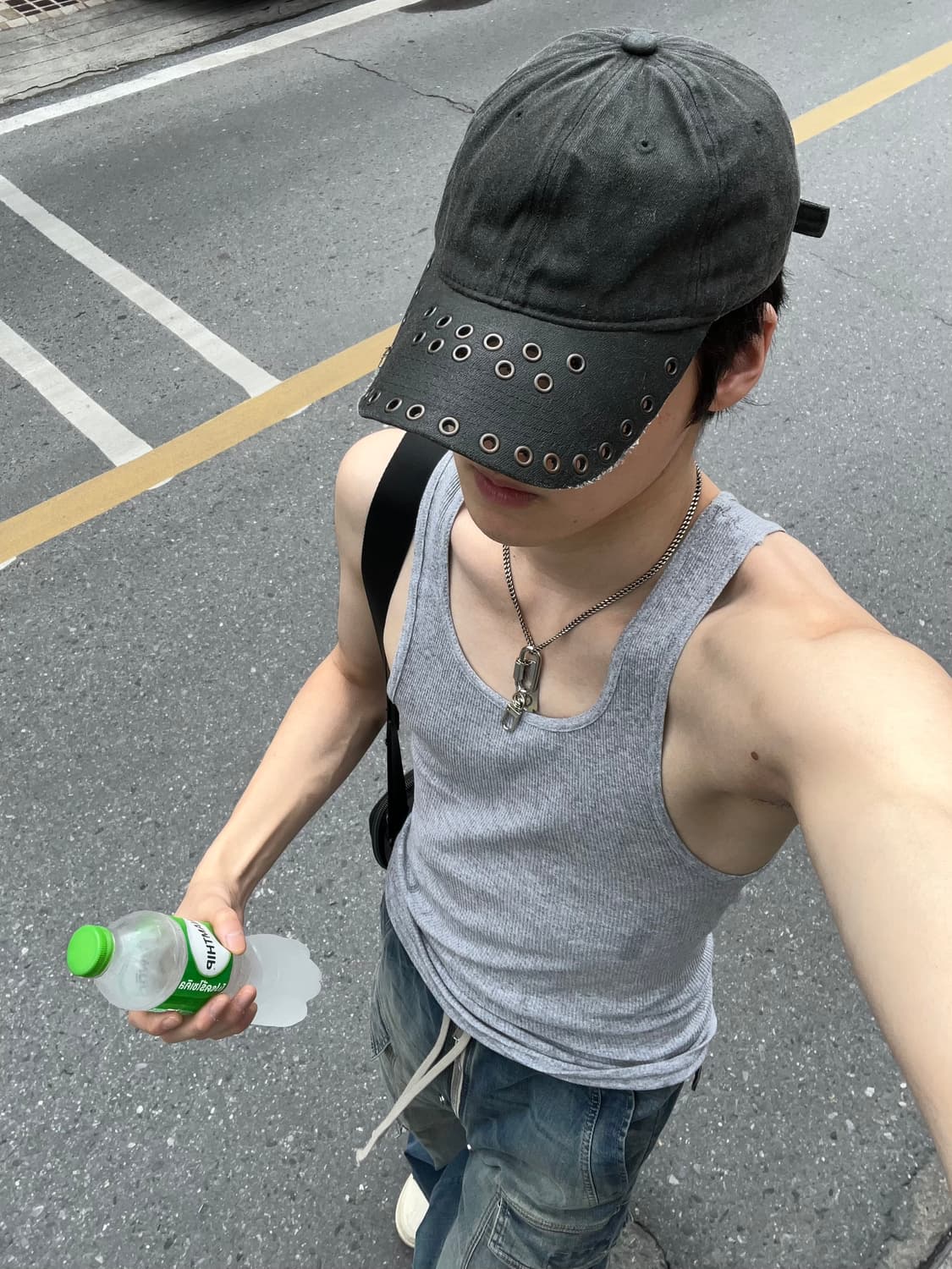 P.L.N Oilskin cap Dark gray 상품이미지1